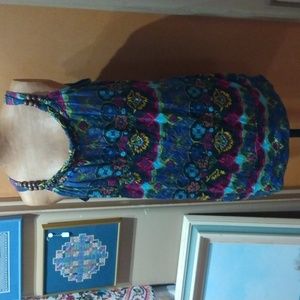 NO BOUNDARIES Women's  Boho Super Stretch-Soft Tank Top-2X